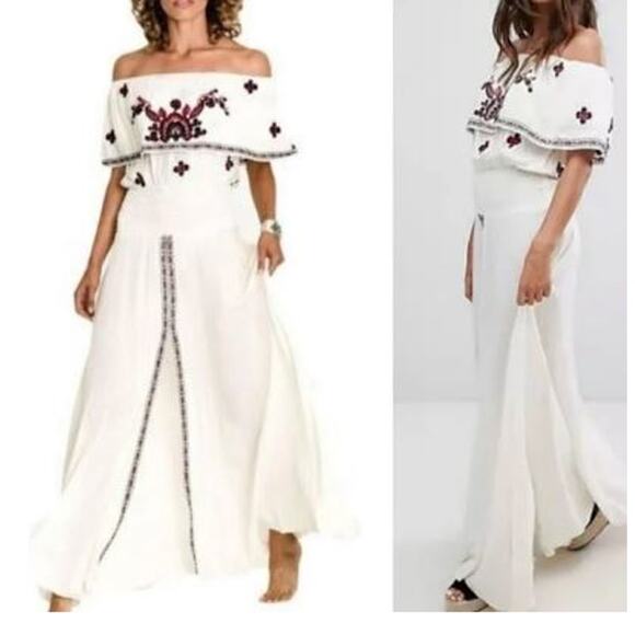 Anthropologie Raga Jumpsuit Womens X-Small Embroidered Boho Cottagecore NWT - Picture 1 of 9